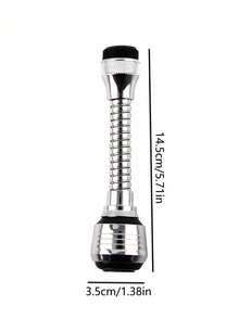 360° Rotatable Faucet Extender For Kitchen Sink – 2 Water Flow Modes (Aerator & Shower), Splash-Free Long Reach Nozzle, Universal Bathroom Faucet Attachment, Water Saving Aerator, Easy To Install - Silver - View 10