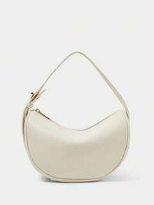 SHECARRY Ladies Handbag, Exquisite And Simple Commuter Semi-Round Bag - Off-white - View 3