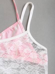 Sweetra Áo camisole không tay dáng ôm, thiết kế mới, kẻ sọc cổ điển, kiểu dáng bất đối xứng, 2 trong 1 dành cho nữ, thích hợp cho mùa xuân/hè. - trắng - Xem 5