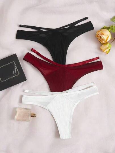 SHEIN 3 gói Quần Lót Cắt Ra Gợi Cảm