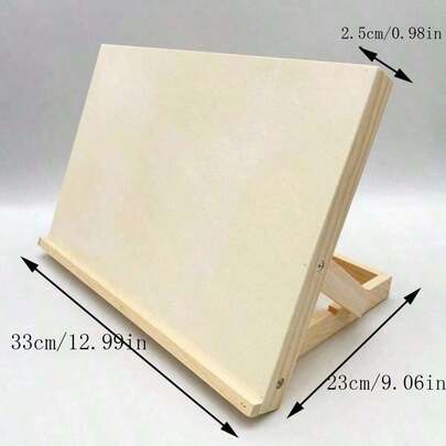 1 pieza Caballete de madera plegable y ajustable - Soporte de escritorio para dibujo y pintura con tablero inclinable