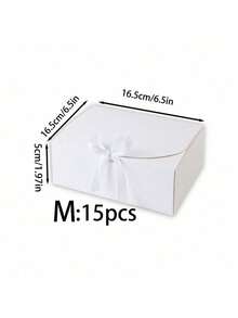 15 piezas Cajas de regalo con tapas Cajas de regalo blancas y negras Caja de propuesta para damas de honor con cinta Cajas de papel kraft para embalaje de bodas, regalos, cumpleaños, Navidad y fiestas - Multicolor - Ver 9
