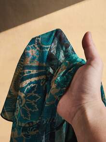 SHEIN ICON Blusa de tirantes de talla grande con estampado de paisley para vacaciones - Multicolor - Ver 12