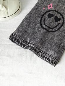 SHEIN Pantalones acampanados casuales de punto ajustados para niña - Multicolor - Ver 6