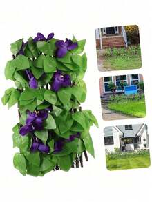 1PC Expandable Artificial Ivy Trellis Fence Privacy Screen Adjustable Faux Hedge Vines For Outdoor Indoor Garden Decor Patio Privacy Screen Balcony Decor Backyard Privacy Wall Decor Living Room Bedroom Decor Room Divider Plant Wall Modern Farmhouse Decor Wedding Decor Boho Decor Home Decor Faux Greenery Panel - Multicolor - View 9