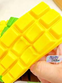 1PC Simulation Chocolate Squishy Stress Relief Toy Pinch Pinch Fun Stress Relief Vent Toys Office Stress Reliever Small Gift Ornaments Squishy Toy Toys Squishy Taba Squishy - Yellow - View 1