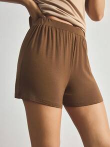 Ocili Quần short cotton mềm mại, thoải mái, dễ mặc, thích hợp mặc ở nhà. - Màu Khaki - Xem 6
