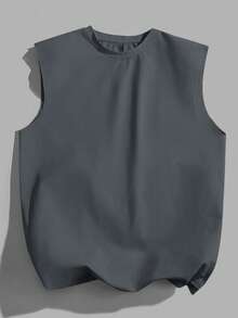 StoneGrade Áo tank top màu xám in hình và chữ dành cho nam - Xám - Xem 4