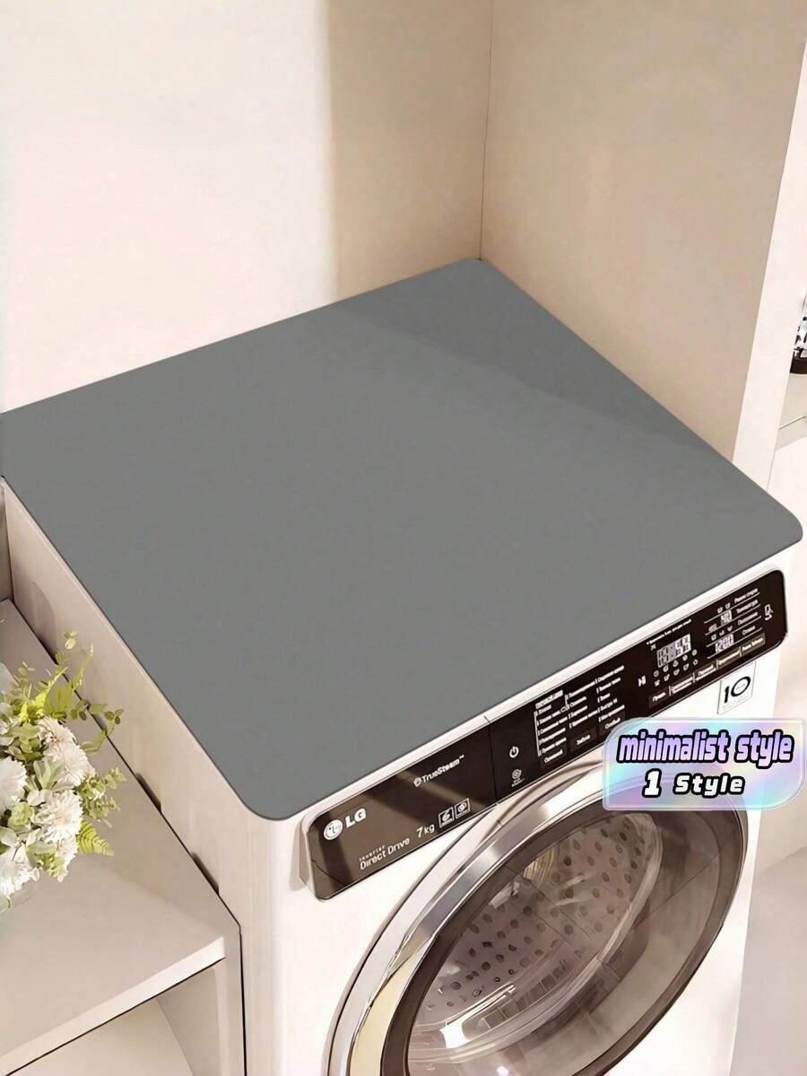 1 tấm lót chống bụi màu xám cho máy giặt, thảm thấm hút mặt bàn, thảm thấm hút và nhanh khô cho tủ lạnh, tấm lót chống bụi cho lò vi sóng, tấm thoát nước bằng bùn tảo mềm, tấm lót chống trượt siêu thấm hút và chống mài mòn dùng cho máy rửa chén, tấm phủ trên máy giặt và máy sấy hiện đại, thích hợp cho phòng giặt và nhà bếp. - Màu xám đen - Xem 1