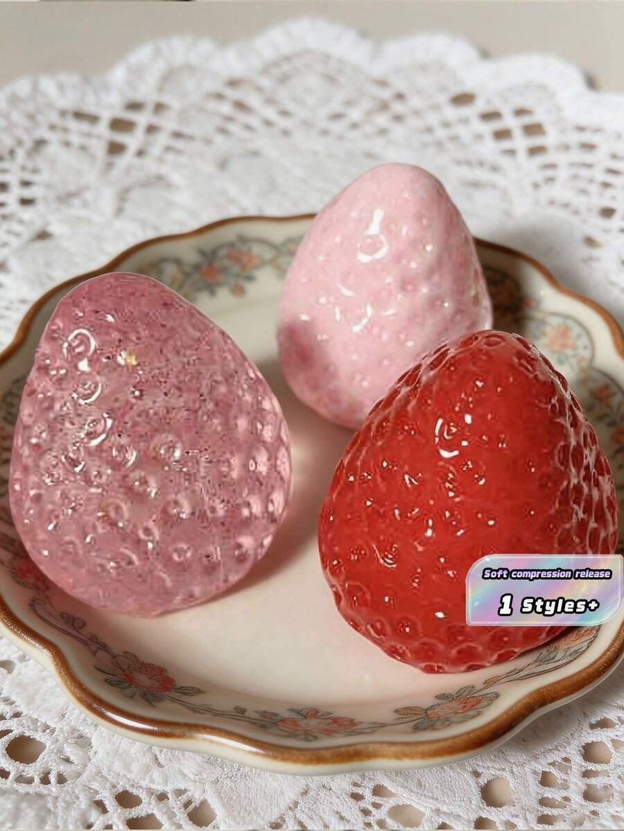 3/6 süße Erdbeere Quetschspielzeuge mit Geschenktüte, Kawaii klebrige Stresslinderungsspielzeuge, Geschenk zur Angstlinderung für Erwachsene, neuartige Stresslinderungsspielzeuge für Büro, Schreibtischdekoration, Quetschspielzeuge, Obstspielzeuge, Quetschspielzeuge, weiche Spaßspielzeuge, Stresslinderungsspielzeuge, Anti-Stress-Spielzeuge, Stresslinderungsspielzeuge, Taba weiche Spaßspielzeuge, sensorische Spielzeuge, Geburtstagsgeschenke, Partyfavors - Verschiedenfarbig - Übersicht 1