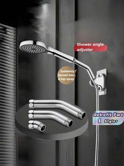 1PC Universal Shower Connector Adapter Rain Shower Head Angle Adjuster Handheld Spray Head Elbow Joint Bathroom Accessory