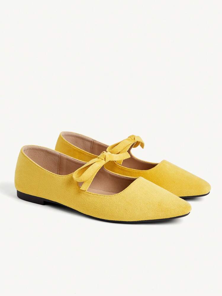 CUCCOO CHICEST Spring And Autumn, New Bow Decoration, Solid Color, Low Vamp Small Square Toe, Casual And Comfortable Versatile, Women's Flats, First Choice For Dating, Gifts