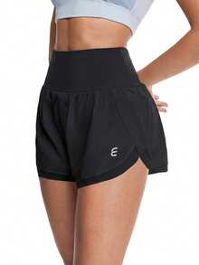 Eassivo Quần short nữ kiểu dáng thường ngày, đa năng, có túi, thích hợp mặc hàng ngày và chơi thể thao. - màu đen - Xem 4