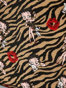 Betty Boop | ROMWE Lips & Cartoon Pattern Large Capacity Laundry Hamper/Basket - Brown - View 6