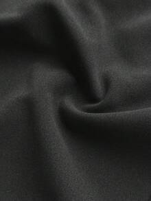 SHEIN EZwear 黑色针织女式休闲修身七分裤 - 黑色 - 查看 7