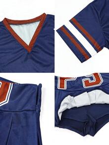 Gowayae Gowayae 2 chiếc áo thun nữ kiểu dáng vintage thanh lịch, phong cách thể thao sang trọng, phù hợp cho tiệc tùng, dạo phố, trường học, lễ hội âm nhạc và các hoạt động cá nhân khác. - Màu xanh hải quân - Xem 6