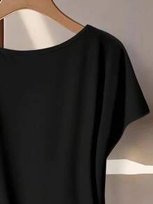 SHEIN Clasi 女士系带衬衫搭配直筒裤两件套，夏季女装 - 彩色 - 查看 3