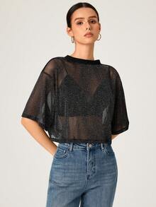 SHEIN BASICS Áo nữ - màu đen - Xem 5