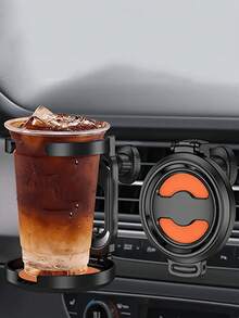 Multi-Functional Foldable Car Air Outlet Beverage Cup And Bottle Rack, Car Beverage Rack Bracket Can Hold Water Bottles And Ashtrays, Multi-Functional Car Coffee Cup Rack - fold - View 3