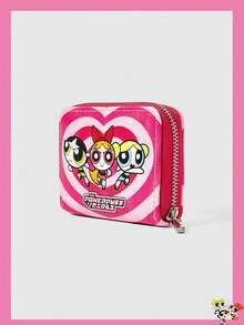 THE POWERPUFF GIRLS X SHEIN Ví có khóa kéo họa tiết Cô Cảnh Sát Nhỏ Dễ Thương, đựng nhiều thẻ, kèm ngăn đựng tiền lẻ, kẹp thẻ ID nhẹ, phù hợp cho nữ/bé gái, có thể dùng làm quà tặng cho thanh thiếu niên, học sinh, giáo viên, và cũng có thể dùng làm ví đựng danh thiếp đi học và đi làm. - Nhiều màu 2 - Xem 2