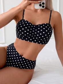 Swim Vcay 4pcs Tassel Cover Up & Beach Shorts Swimsuit Set - Black - View 5