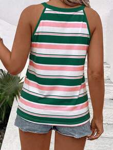 EMERY ROSE Ladies' Hot Selling Summer Colorful Striped Pattern Casual Vest - Multicolor - View 2