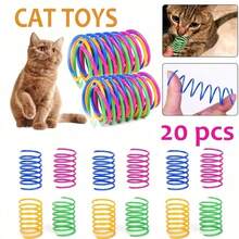 4/8/12/16/20/24/28/32/40PCS Colorful Spring Cat Toys For Indoor Play - Interactive Creative Cat Toy To Kill Time And Keep Fit, Sturdy Heavy Plastic Spring Swat Bite Hunt Kitten Toys For Fun Exercise - Multicolor - View 19