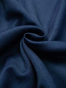 Plus Size Women Elegant Casual Commuter Versatile Denim Effect Sleeveless Dress, Spring/Summer Blue Sleeveless Midi Dress A Line Flared Hem Round Neck Woven Fabric - Blue - View 10