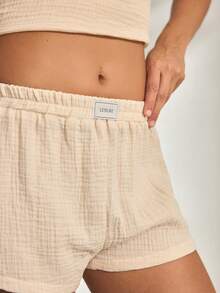 Ocili Bộ 3 quần short vải gạc cotton, đồ ngủ nữ. - Nhiều màu - Xem 6