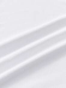Officeau Men's Solid Color Short Sleeve Casual Commuter Polo Shirt, Suitable For Golf Sports, White Polo Shirt - White - View 5