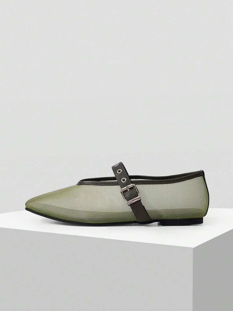 WOMEN'S LASER HOLLOW SQUARE TOE FLAT SLIP-ON SHOES