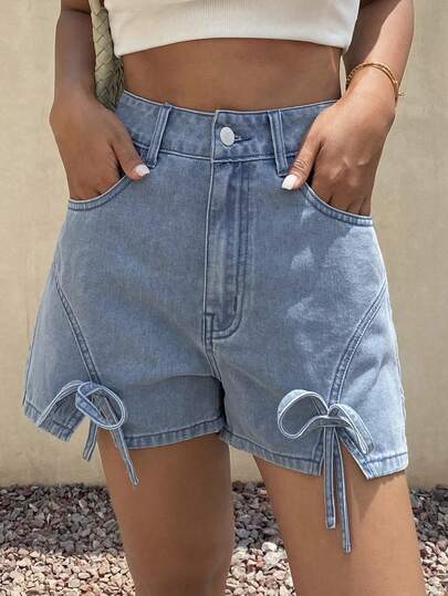 Livesso Quần short denim nữ