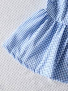 SHEIN Bộ 2 món gồm áo hai dây và quần short cạp chun bằng vải chiffon thời trang, trang phục thường ngày thoải mái cho thiếu nữ và các bạn gái, dáng rộng, phù hợp cho mùa thu, xuân, đông, mặc hàng ngày, đi làm, hoạt động ngoài trời, thể thao, đi học, dạo phố, dự tiệc, chụp ảnh. - Màu xanh lam - Xem 4