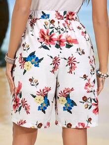 Sylviya Quần short nữ in họa tiết hoa mùa hè, trang phục đi biển cho nữ - Nhiều màu - Xem 2
