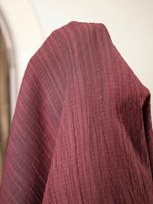 Veilorie Vestido de talla grande de unicolor elegante con aplicaciones de encaje - Rosa vieja - Ver 8