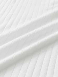 Officeau Men's Classic Henley Neck Ribbed Short Sleeve T-Shirt, Essential Summer Wardrobe Knit Tee - White - View 5