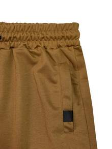 Manfinity Homme Men Solid Color Simple Fashion Casual Shorts For Daily Wear - Coffee Brown - View 4