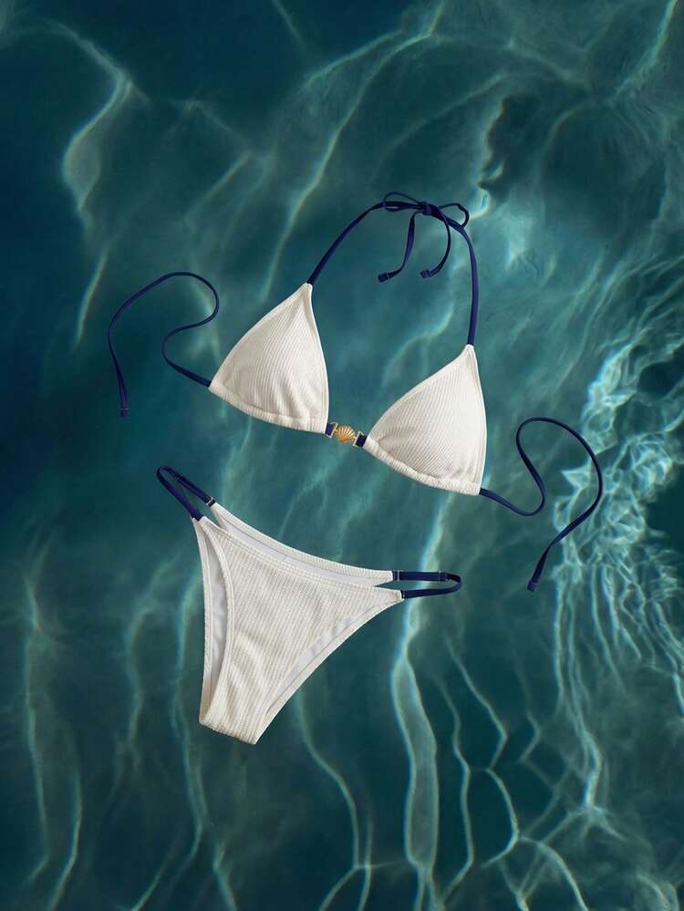 Women's Summer Vacation Beach Halter Bikini Set