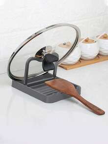 1 Giá đỡ nắp nồi và thìa, khay hứng nước nhỏ giọt để bàn, giá đựng dụng cụ nấu nướng đa năng cho quầy bếp. - Nhiều màu - Xem 7