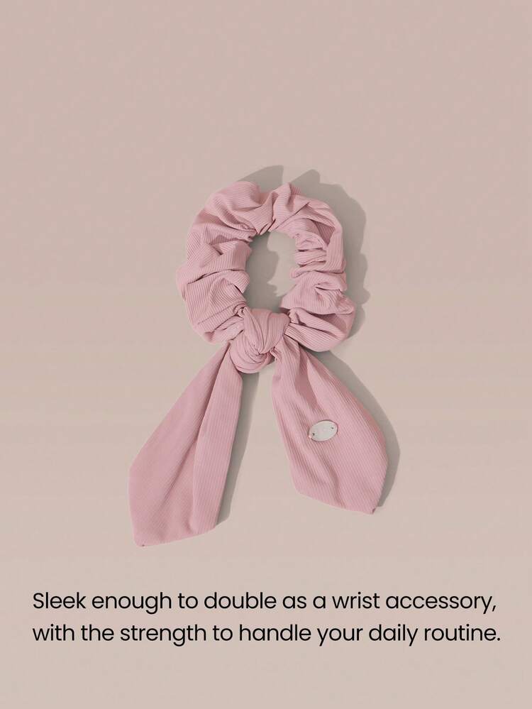 1 Pack SeaBreeze Soft Stretchy Lightweight Ribbon Bow Shell Charm Hair Tie Scrunchie Accessory Daily Casual Summer