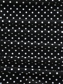 Swim Vcay Neck-Tie Polka Dot Print & Solid Color Splice One-Piece Swimsuit For Women - Multicolor - View 10