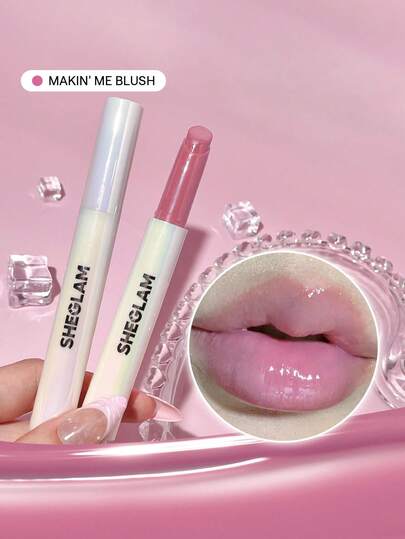 SHEGLAM Pout-Perfect Shine Lip Plumper-Makin' Me Blush Moisturizing Plumping Solid Lip Gloss Non-Stick Nourishing Lip Plumping Serum Coconut Oil Lipstick Lip Cosmeticspink Lip Plumper Lip Combo Brand Beauty Makeup Face Paint Cosmetic For Women Girls Perfect For Spring Summer Ideal For Y2K Fancy Fashion Suitable For Birthday Mother'S Day Gift Rave Party Ready Best Color