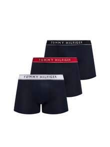 Tommy Hilfiger 3 Packs Men's Trunks - Th Wht/ Med Red/ Dsrt Sky - View 1