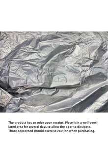 Approximately 16.4T Silver Coated Car Cover, Lightweight, Breathable, Anti-UV, Anti-Rain, Reflective Stripe, Dust-Proof - silver - View 11