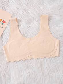 Bộ 2 áo ngực cho bé gái, áo ngực hai mặt mềm mại, đệm không thể tháo rời, viền bèo nhún, kiểu dáng hàng ngày, thanh lịch và thoải mái. - Nhiều màu - Xem 5