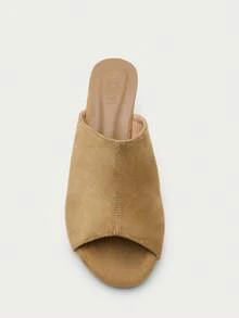 Nöista Giày sandal đế xuồng cao gót dành cho nữ - Màu Khaki - Xem 8