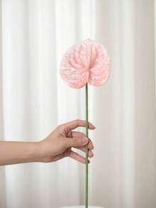 1/3/5 bông hoa loa kèn Anthurium nhân tạo (màu hồng) dùng trang trí bàn tiệc cưới, văn phòng, khách sạn, nhà cửa. - Hồng - Xem 10