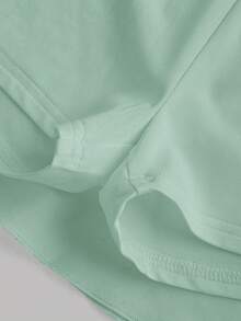 Tween Girls' Solid Color Pleated Casual Versatile Daily & Sports Skorts - Green - View 4