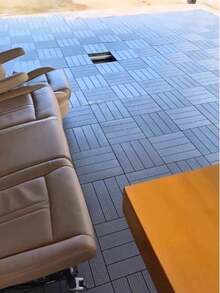 5pcs/10pcs/15pcs PVC Plastic Self-Assembling Balcony Terrace Garden Outdoor Waterproof Anti-Corrosion Floor Tiles, Yard Outdoor Waterproof Ceramic Tiles - multicolor - View 11
