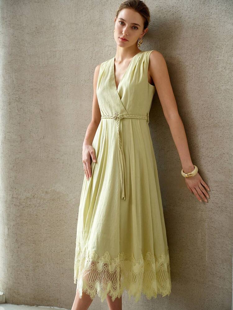 WOMEN'S FASHIONABLE PATCHWORK MID-LENGTH DRESS